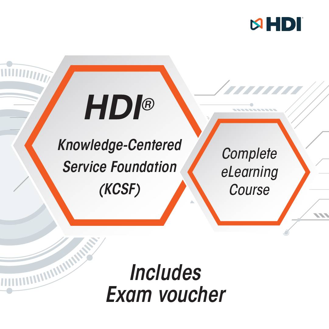 HDI® Knowledge-Centered Service (KCS) Foundation – elearning Course